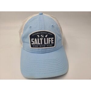Salt Life Fish Dive Surf Mesh Trucker Snapback Hat Cap Dad Men Women Blue White